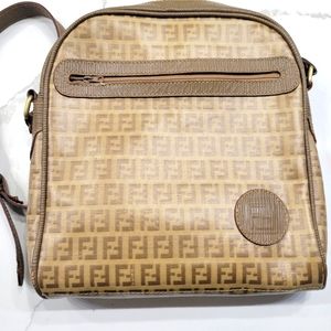 Fendi Vintage Zucca Logo Unisex Crossbody Bag